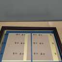 GraduationMall 14x20 Double Diploma Frame, Display 8.5x11 Certificate with Navy over Gold Mat,Tempered Glass,Mahogany with Gold Beads