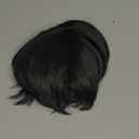 PARTY ZONE Short Black Luffy Cosplay Wig-80s Outfit For Men Synthetic Bowl Cut Mushroom Hair Anime Wigs Old Man Movie Party Halloween Vector Costume Wig (Black)