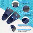 Gintenco Swim Fins, Kids Swim Training Fins for Lap Swimming, Travel Size Flippers with Mesh Bag, Silicone Swimming Fins, Size XL 42-44