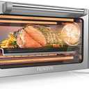 Nuwave Bravo Pro Smart 21QT Toaster Oven Air Fryer Combo, Convection Oven Countertop, 10 functions all in 1, with even & quick crisp technology, 50-450°F, 1800W, Stainless Steel