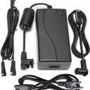 Universal Dual Motor Power Supply Transformer with AC Power Cord, L Shape DC Extension Cable and Y Splitter Cord,29V 2A Recliner Power Supply Kit-4-Piece for Recliner, Lift Chairs and Sofa