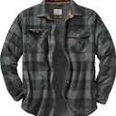 Legendary Whitetails Men's Thermal Lined Shirt Jacket Plaid Flannel Polyfill Insulated (Large Big Tall)