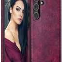 LOHASIC for Galaxy S24 Plus 5G Case, Classic Leather Elegant PU Flexible Bumper Rugged Non-Slip Grip Shockproof Full Body Protective Cover Women Cases for Samsung Galaxy S24+ Plus 6.7 inch - Magenta