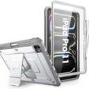 SUPCASE for iPad Pro 11 Inch Case M5/M4 (2025/2024) with Pencil Holder (Unicorn Beetle Pro), [Built-in Screen Protector & Stand] Full-Body Rugged Cover for iPad Pro 11'' 6th/5th Gen, White