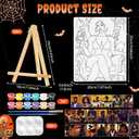 Zhanmai 20 Pack Pre Drawn Canvas for Painting Drawn Canvas Paint Kit Pre Printed Canvases for Sip and Paint Party Favor DIY Virtual Party Birthday Gifts Adult's Date Night(Witch Couple)
