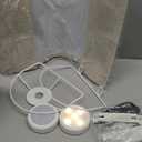 FINCMY Battery Operated Wall Sconces Set of Two, 18 RGB Colors Stick on Wall Lights with Remote, Changeable Dimmable Height Fabric Battery Powered Wall Lights for Bedroom Living Room Hallway (USB Charging)