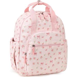 Bluboon Kids Backpack for Girls Boys 4-8 Cute 15" School Backpacks Preschool Kindergarten Bookbags Daycare Travel (Pink Bow Flower 212 L)