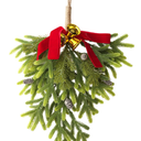 Christmas Teardrop Swag | Bowknot Bell Decoration | Greenery Pine Swag,for Holiday Christmas Family Friend Outdoor Home Door Wall Stairway