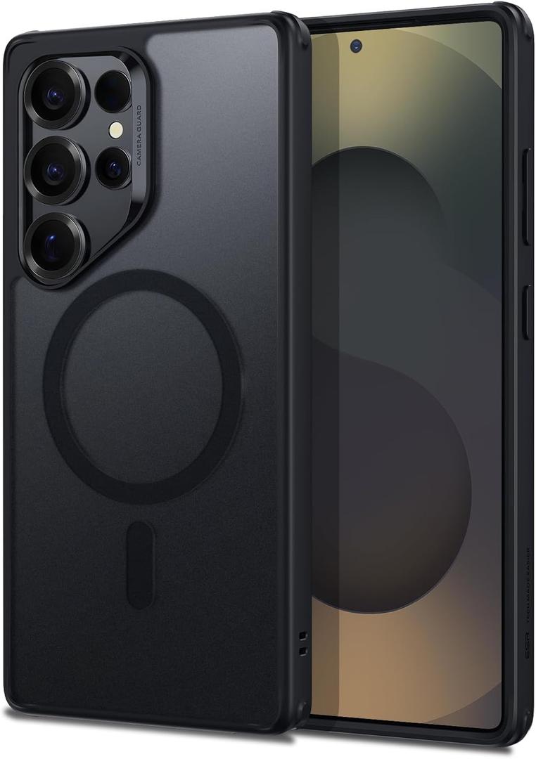 ESR for Samsung Galaxy S25 Ultra Phone Case, Compatible with MagSafe, Magnetic Case for Samsung S25 Ultra, Military-Grade Protection, Yellowing Resistant, Classic Series, Frosted Black | Magnetic Case, Yellowing Resistant, Classic Series