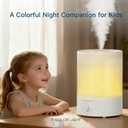 MEGAWISE 3.5L Cool Mist Humidifier Ultra-Quiet Ultrasonic Vaporizer with Top-Fill Design, Essential Oil Diffuser, 7-Color Night Light & Auto Shut-Off, White