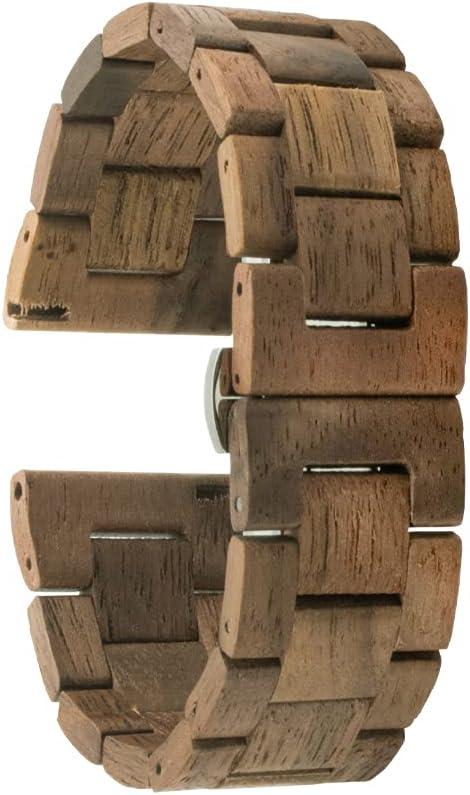 for Quick Release Wood Watch Band 20mm 22mm, Eco-Friendly Natural Hardwood Replacement Wrist Strap for Men & Women