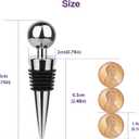 10 x 3 Pcs Wine Stopper Bottle Stopper Wine Saver, Yimerlen Silicone Vacuum Wine Bottle Corks, Reusable Wine Stopper Used for Bar, Holiday Party Keep Wine Fresh Suitable for Standard Bottle (Silver)