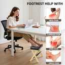 Double Step Foot Rest for Under Desk at Work, Wooden Under Desk Footrest with Non-Slip EVA Stepping Surface, Ergonomic Foot Stools for Under Office Desk, Enhances Posture,Home Office Gaming
