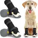 Dog Shoes for Hot Pavement Anti-Slip Dog Boots Waterproof Dog Shoes with Reflective Straps Pet Dog Boots for Hiking 4Pcs Soft Breathable Paw Protectors for Dogs (Size 8: 2.95''x2.75''(L*W))