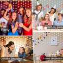 Andiker Hanging Snowflakes Decorations, 6pcs Rainbow Snowflake Garland for Christmas Birthday Party Baby Shower Graduation, Holographic Party Decorations for Adding Party Atmosphere (Small Stars)