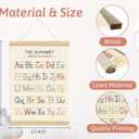 XYDEG Toddler Room Decor Alphabet Numbers Poster ABC Banner Poster Hanger Frame Set of 2,Nursery Wall Decor,Toddler Bedroom Playroom Wall Art Decor with Wooden Frames,12x16 (Morandi color)