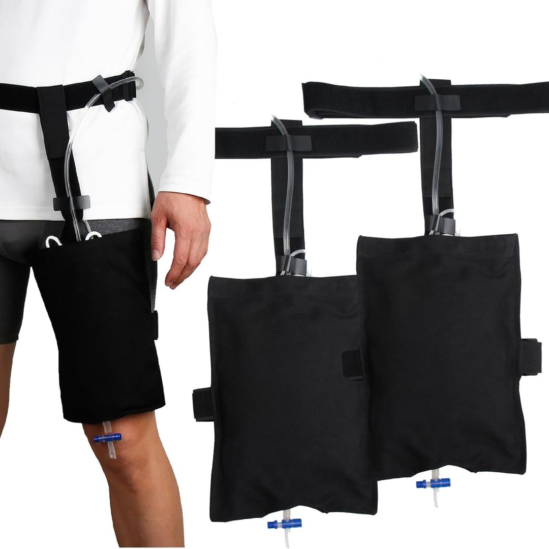Urinary Drainage Bag Cover,Catheter Stabilization Device,Catheter Sleeve Urine Leg Bag Holder,Catheter Supplies,Catheter Bag Covers, Soft Diving Fabric, 2 Count,Recommended for Urologists