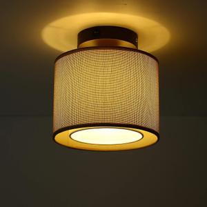 RV Pendent Dining-Room Light Fixture (Bulb Included), Dia: 7-7/8'', 12V RV Interior Light with Switch, Beige Fabric Shade, 12Volt Interior Light for RV Motorhome Camper Trailer Boat