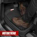 Motor Trend FlexToughXL Floor Mats for Cars Full Set, All-Weather Rubber Automotive Floor Mats, Waterproof Heavy Duty Car Mats, Flexible Floor Liners for Car Truck Van SUV, Car Floor Mats (Black)