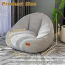 Bean Bag Chair, Cozy Fluffy Beanbag Chairs with Filler for Teens and Kids, Floor Lazy Sofa for Living Room Gaming & Reading (S-Light Grey), Small