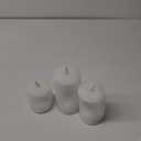 Eldnacele 3D Wick Flameless Pillar LED Candles with Remote Timer, Battery Operated 3 Pack White Real Wax Candle Set Realistic Flickering Flame Party Wedding Home Decoration