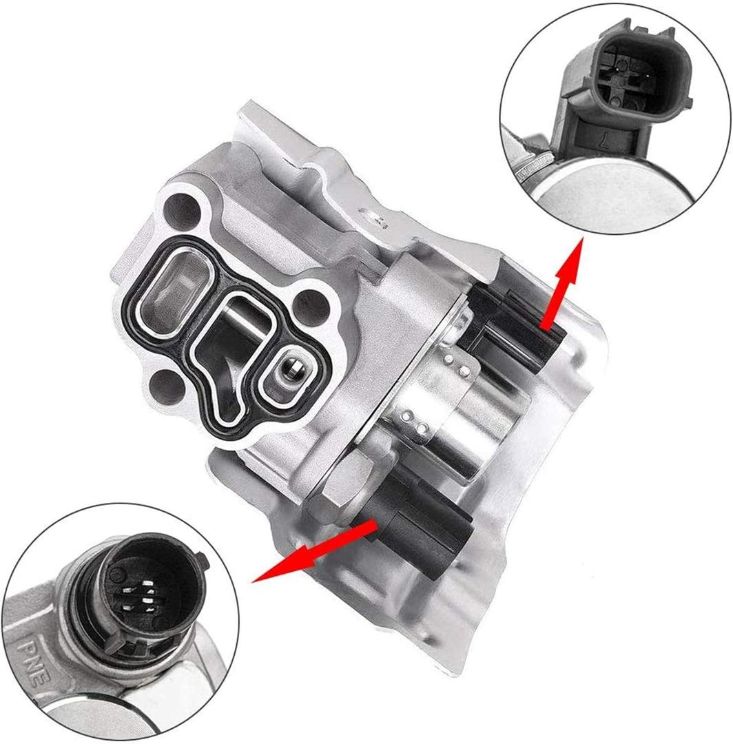 VTEC Solenoid Spool Valve w/Timing Oil Pressure Switch & Gasket Compatible with Honda Accord CR-V Element Civic Acura RSX Acura TSX Replacement# 15810-RAA-A01 15810-RAA-A03