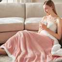 Cozy Heated Blanket Twin Size - Fast Warming Electric Throw Blanket with 6 Heat Settings & 4 Hours Auto-Off, Ideal Gift for Her, 62"x84", Pink
