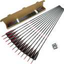 Pure Carbon Arrows Spine Spine 600 30inch for Compound Recurve Bow Hunting Shooting Target 12pcs