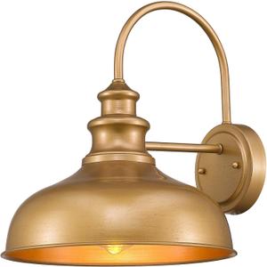 zeyu Modern Barn Lighting, 11 inches Gooseneck Light Fixture Indoor in Hand-Painted Gold Finish, 02A390 AG