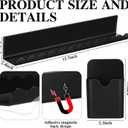 Chunful 5 Pcs Magnetic Book Shelf for Whiteboard 3 Pcs Acrylic Black Floating Magnetic Book Display Shelf and 2 Pen Holder for Classroom, Office, Refrigerator
