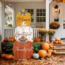 Weysat Thanksgiving Decorations Outdoor Metal Fall Yard Sign Pumpkin Porch Decorations for Home Lawn Pathway Front Door Fall Pumpkin Decor Outside Thanksgiving Party Garden Lawn Patio Walkway Decor
