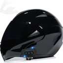 Motorcycle Bluetooth Modular Helmet, DOT Approved Dual Visor Full Face Flip up Bluetooth Integrated Motorcycle Helmets for Adults Men Women