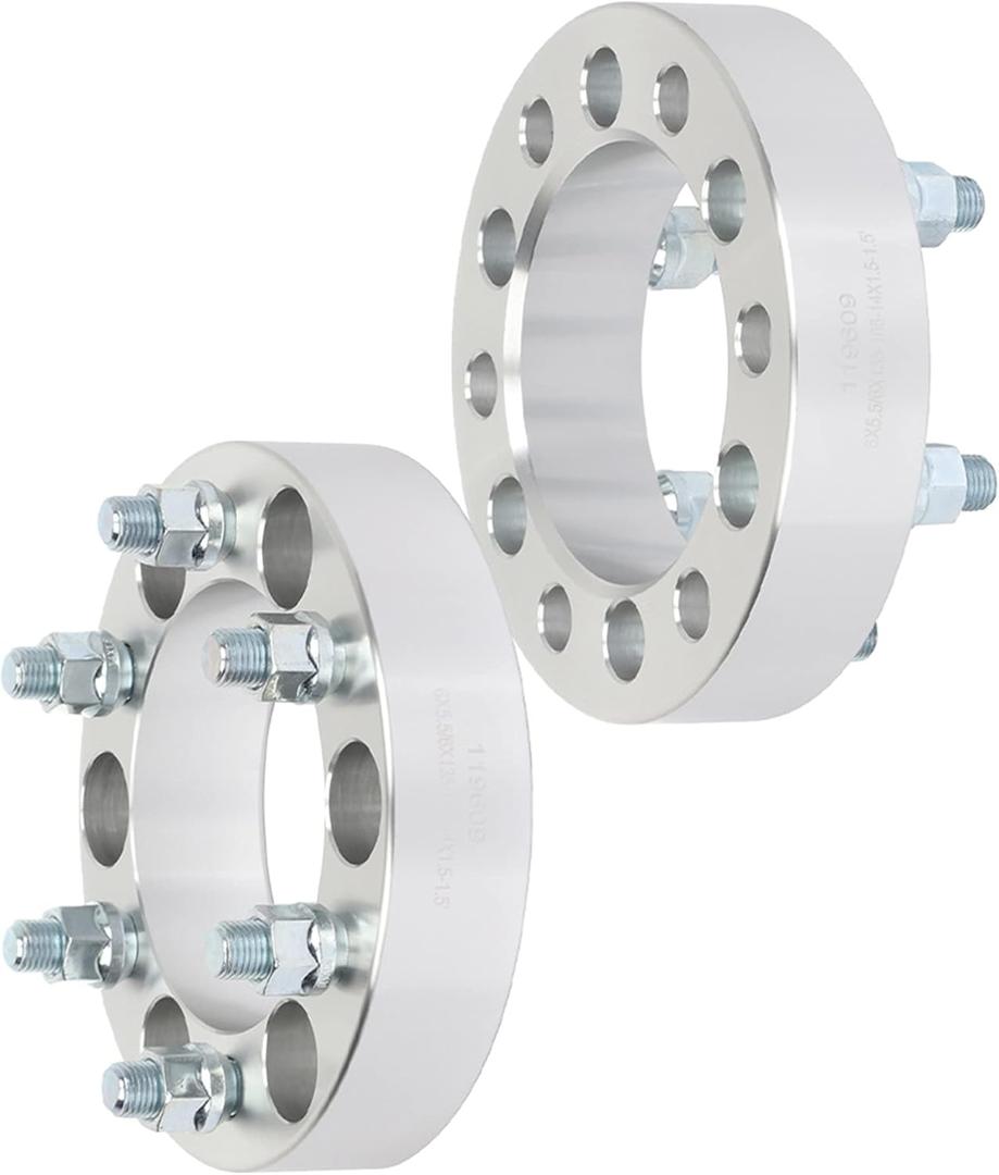 SCITOO 2PCS 1.5" 6 Lug Wheel Spacers Adapters 6x5.5 to 6x135 Wheel Spacers Kits 14x1.5 Studs 108mm fits for silverado 1500 wheel spacers Adapters 1999-2012 |for K1500 Adapters 1994-1998