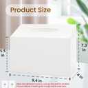 Acrylic Hand Towel Box Cover, Wall Mount Paper Towel Napkin Dispenser, White Rectangle Multi-Functional Dryer Sheet Mask Organizer for Bathroom, Kitchen, Car, Office
