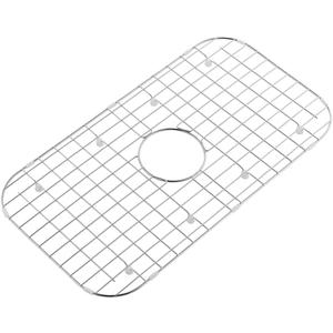 26.1 in. x 14.1 in. Centre Drain Sink Protector with Supersoft Silicone Feet in 304 Grade Stainless Steel