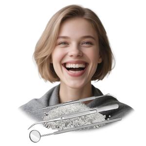 Tooth Repair Kit, Moldable Tooth Filling Repair Kit Beads with 3 Dental Tool, Moldable False Teeth Beads The Missing and Broken Replacements, DIY Natural Filling Fake Teeth,Smile Confidently Again