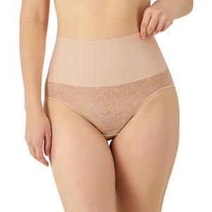 Maidenform Women's High-Waisted Shapewear Underwear - Tummy Control Shaping Brief, Firm Control Panties (Pink Pirouette Lace)