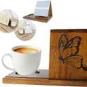 Wooden Triangle Book Holder, Book Nook Reading Valet, Book Rest Stand for Book Lovers Birthday Gifts, Christmas Gifts Wood Book Valet for Book Lovers (Brown)