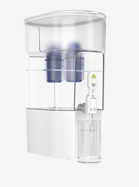PUR Water Filter Dispenser XL 44-Cup with 2 Genuine PUR Filters, Largest Available, 44-Cup Capacity, 2-in-1 Powerful, Faster Filtration, Dishwasher Safe, (PDI4000Z 