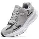 CZRE Orthopedic Walking Shoes for Women Slip On Trainers Comfortable Casual Athletic Sneakers for Ladies Everyday Walking Running Gym Grey