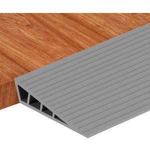 1 Rise Threshold Ramps for Doorways, Door Floor Transition Strip Self-Adhesive Wheelchairs Ramps, Door Threshold for Home Steps (Grey, 2 PC)