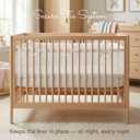 100% Organic Cotton Mesh Crib Liner Breathable 2-Piece Set for Full-Size Cribs (52 x 28) GOTS Certified, Soft & Hypoallergenic White