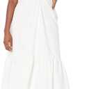 Club Monaco Women's Tiered Twist Dress (14, White/Blanc)