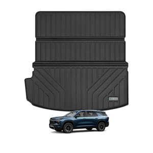 Large Cargo Liners for 2018-2022 2023 Chevy Traverse，TPE All Weather Protection Waterproof Rear Trunk Mat Easy to Clean Accessories for Chevrolet Traverse-Black
