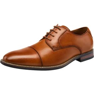 Jousen Men's Dress Cap Toe Shoes Wingtip Brogue Oxfords for Men Business Formal Derby Shoes (12)
