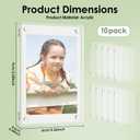 10 Pack Acrylic Fridge Magnetic Frame, 2.36x3.54 Inch Double-Sided Refrigerator Magnet Picture Frames, Acrylic Photo Picture Frames, Clear Fridge Magnetic Photo Frame for Mini Instant Photos