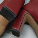 Lovee Cosee Women's Knee High Boots 2025 Chunky Block Heel Square Toe with Side Zipper Fall Winter Comfort Boots for Work Commute Office Walking & Night Events (Dark Red)