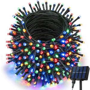 Joomer Solar Christmas Lights Outdoor, 105FT 300 LED 8 Modes Solar String Lights Waterproof Fairy Tree Lights for Garden Yard Patio Christmas Decoration (Multicolor)