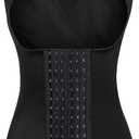 Evanhome Women's Waist Trainer Cincher Underbust Corset Vest Steel Boned Hourglass Body Shaper With Hooks S-4XL (Large, Black)