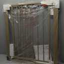 Paws Portable Pet Gate, Auto Close Dog Gate Indoor for Doorways & Stairs, Easy Install Pressure Mounted Pet Gate with Walk Thru Door